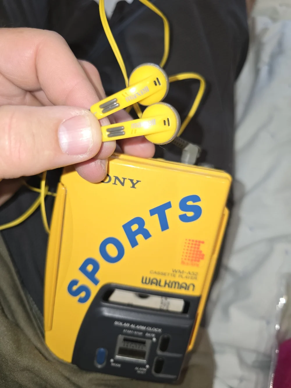 Sony Yellow and Blue Sports Walkman WM-A52 Portable Cassette Player